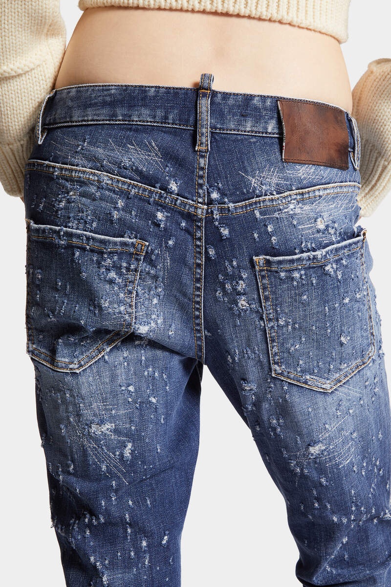 MEDIUM WOOD WORM WASH COOL GIRL JEANS - 5