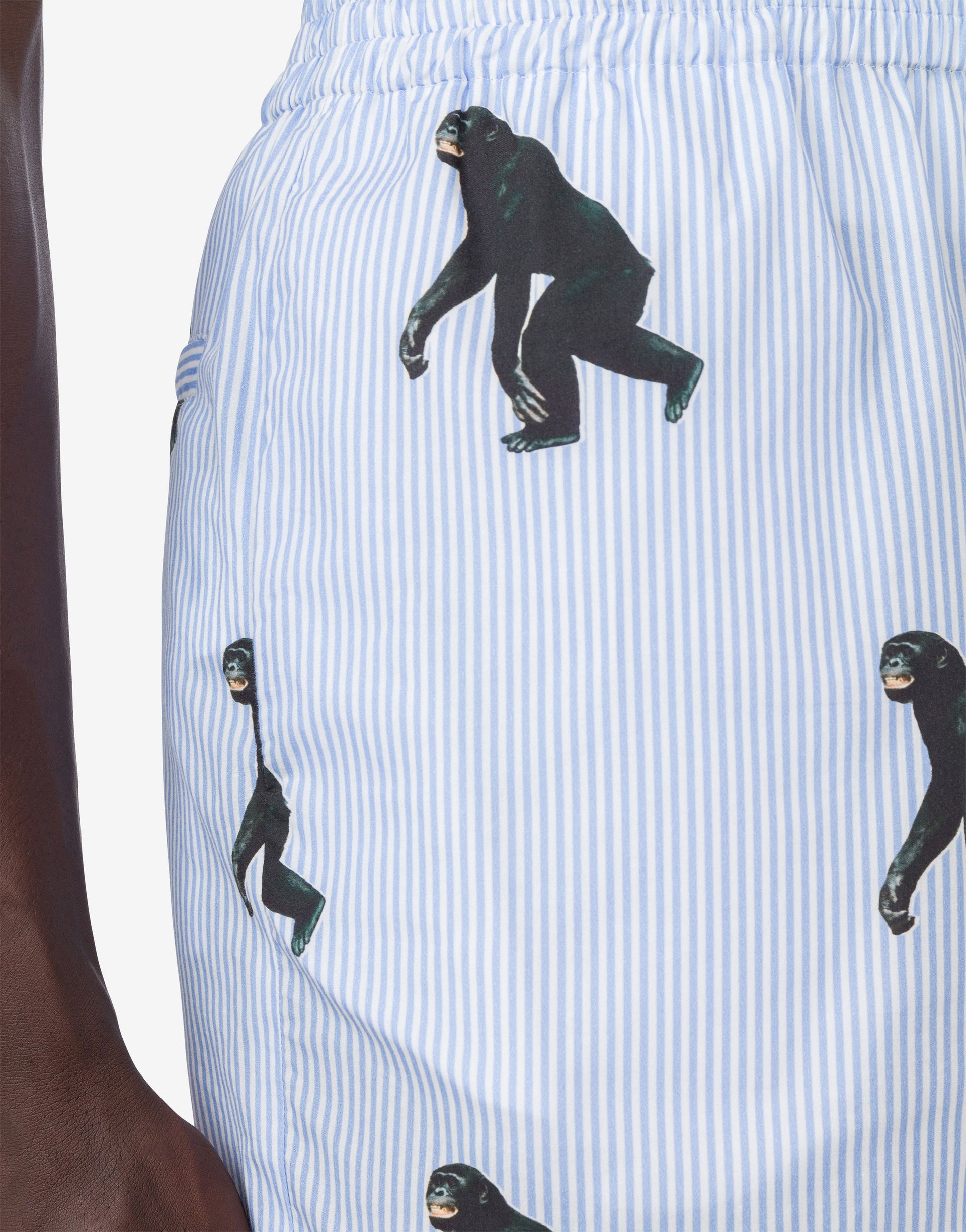 STRIPED POPLIN BERMUDA ALLOVER CHIMPANZEE - 3