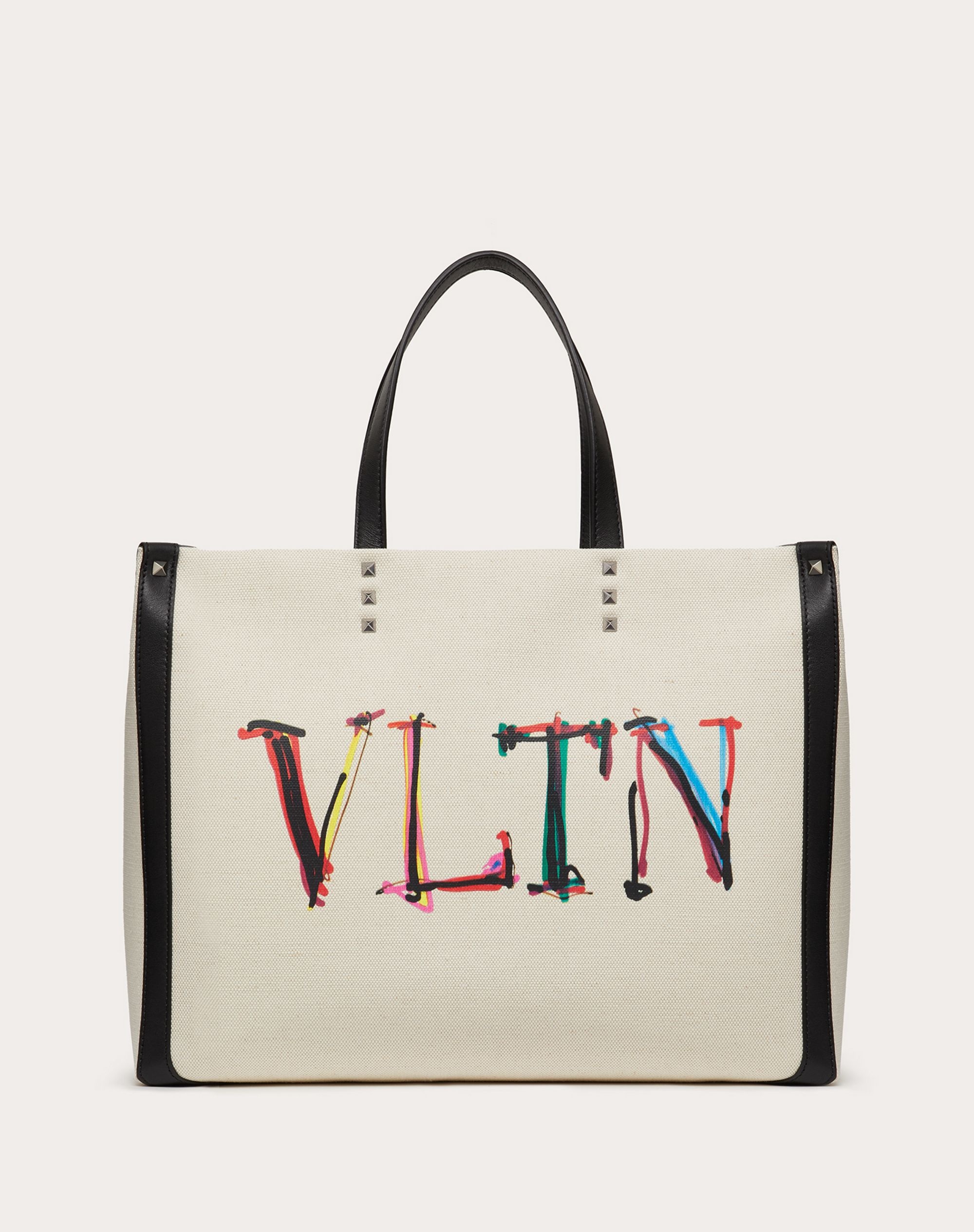 Medium VLTN Graph Canvas Tote Bag - 1