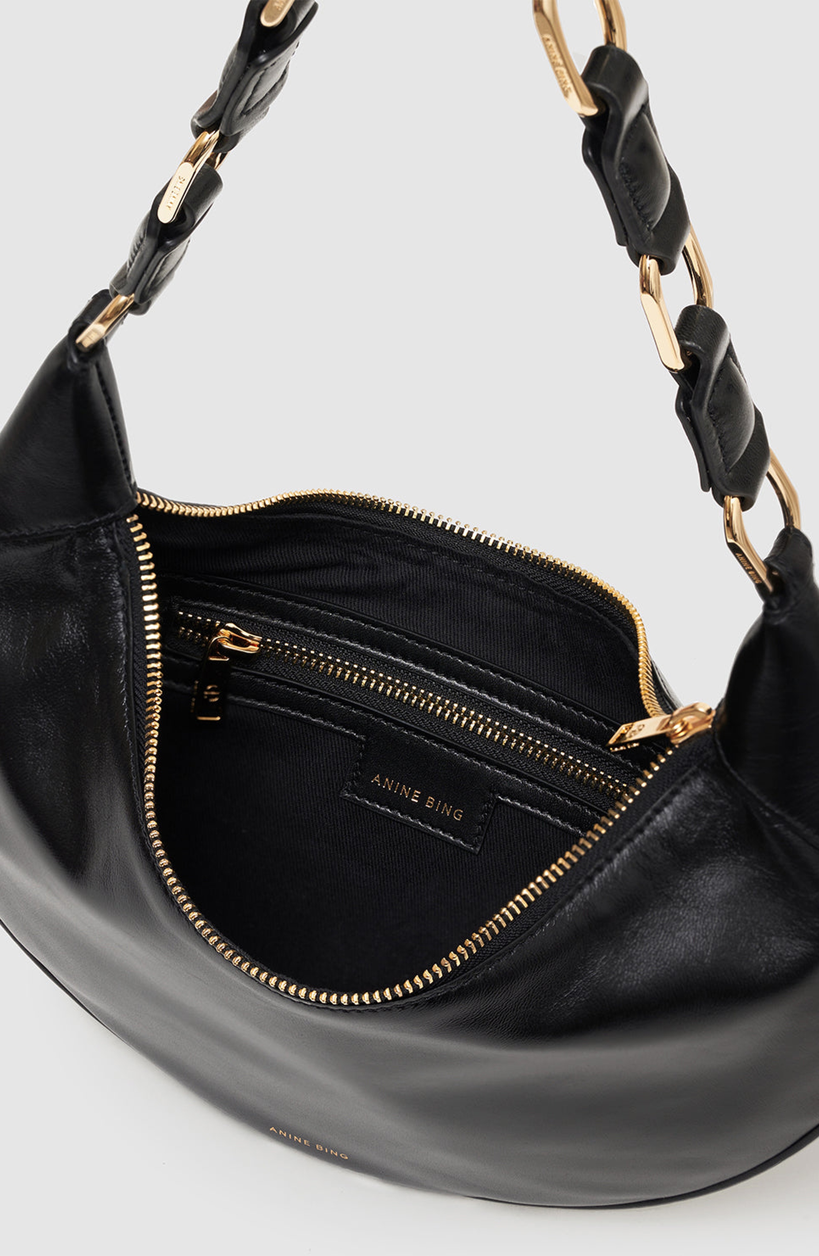 ANINE BING Kate Hobo Bag in Black at Nordstrom - 3