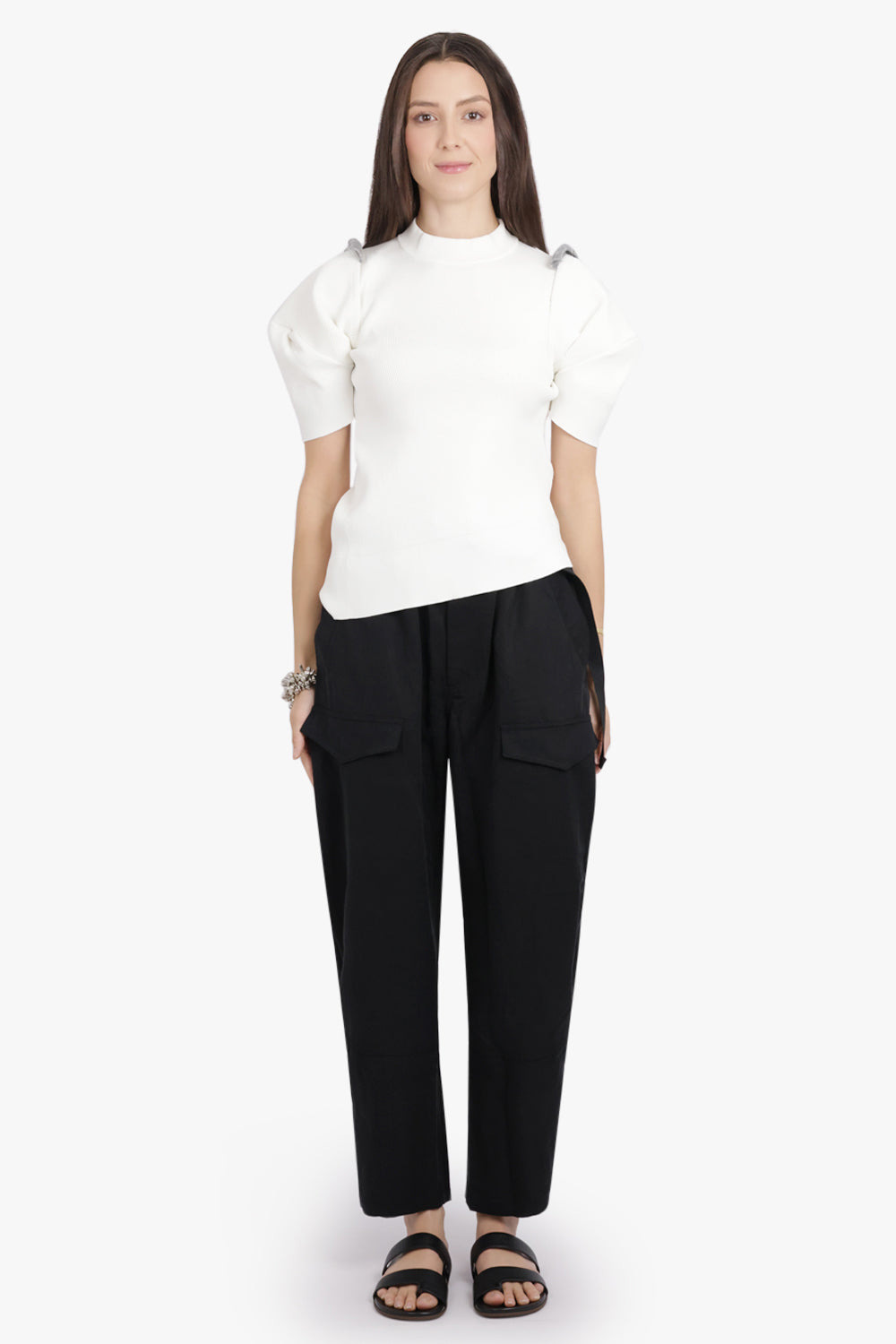 LOOSE FIT CARGO STYLE PANT | BLACK - 4