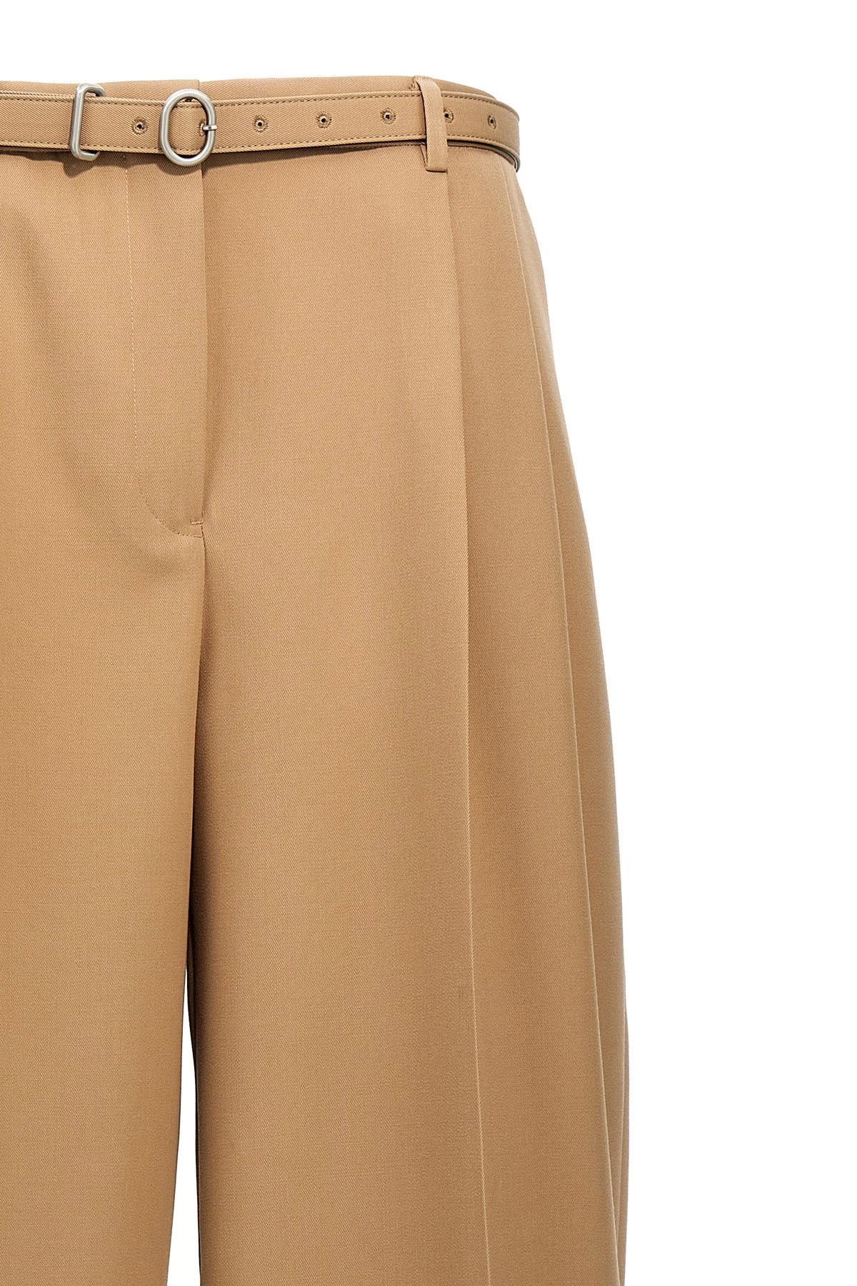 Gabardine belt pants - 4