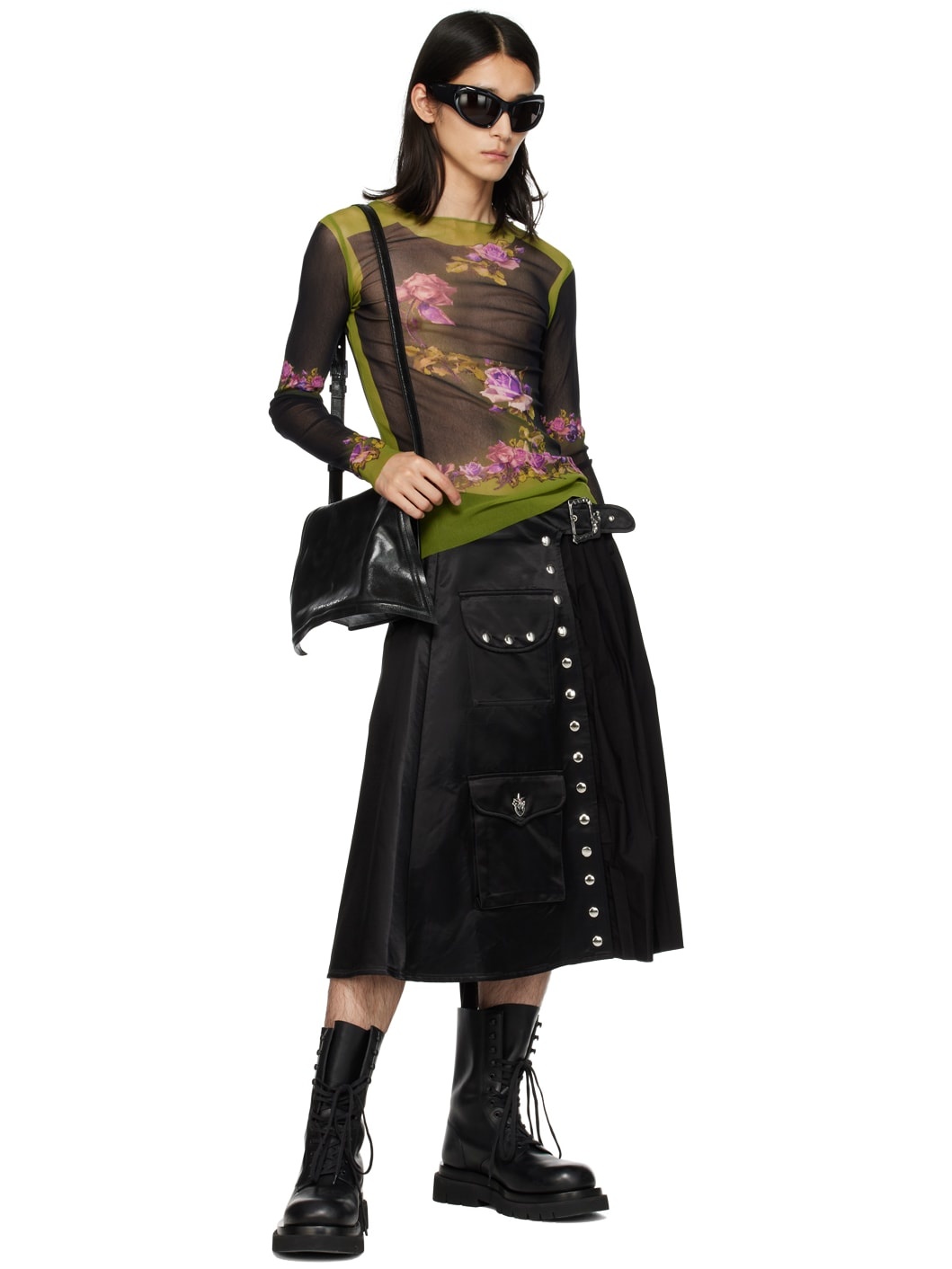 Green Fleurs Petit Grand Long Sleeve T-Shirt - 4