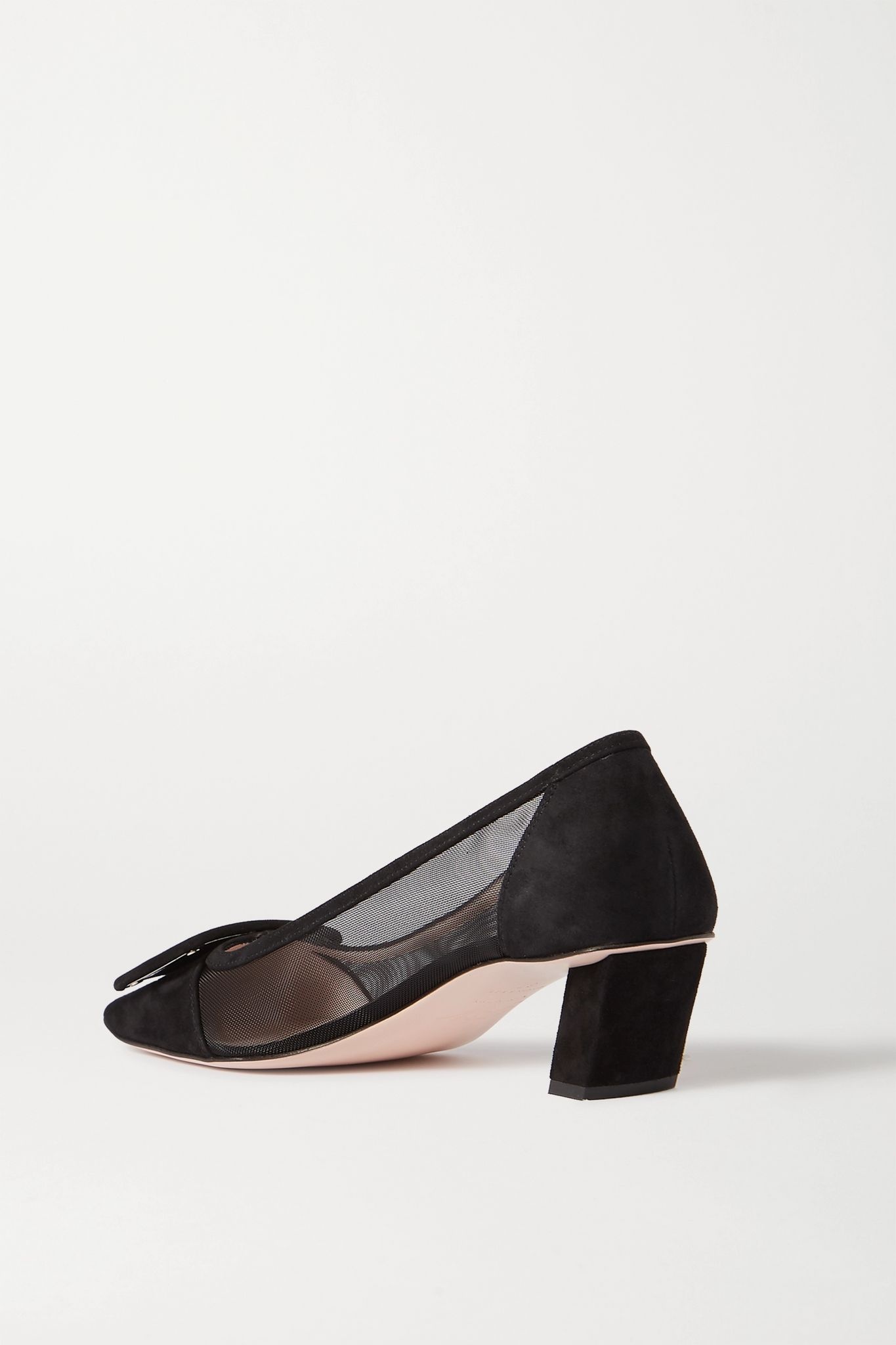 Belle Vivier Net suede and mesh pumps - 4