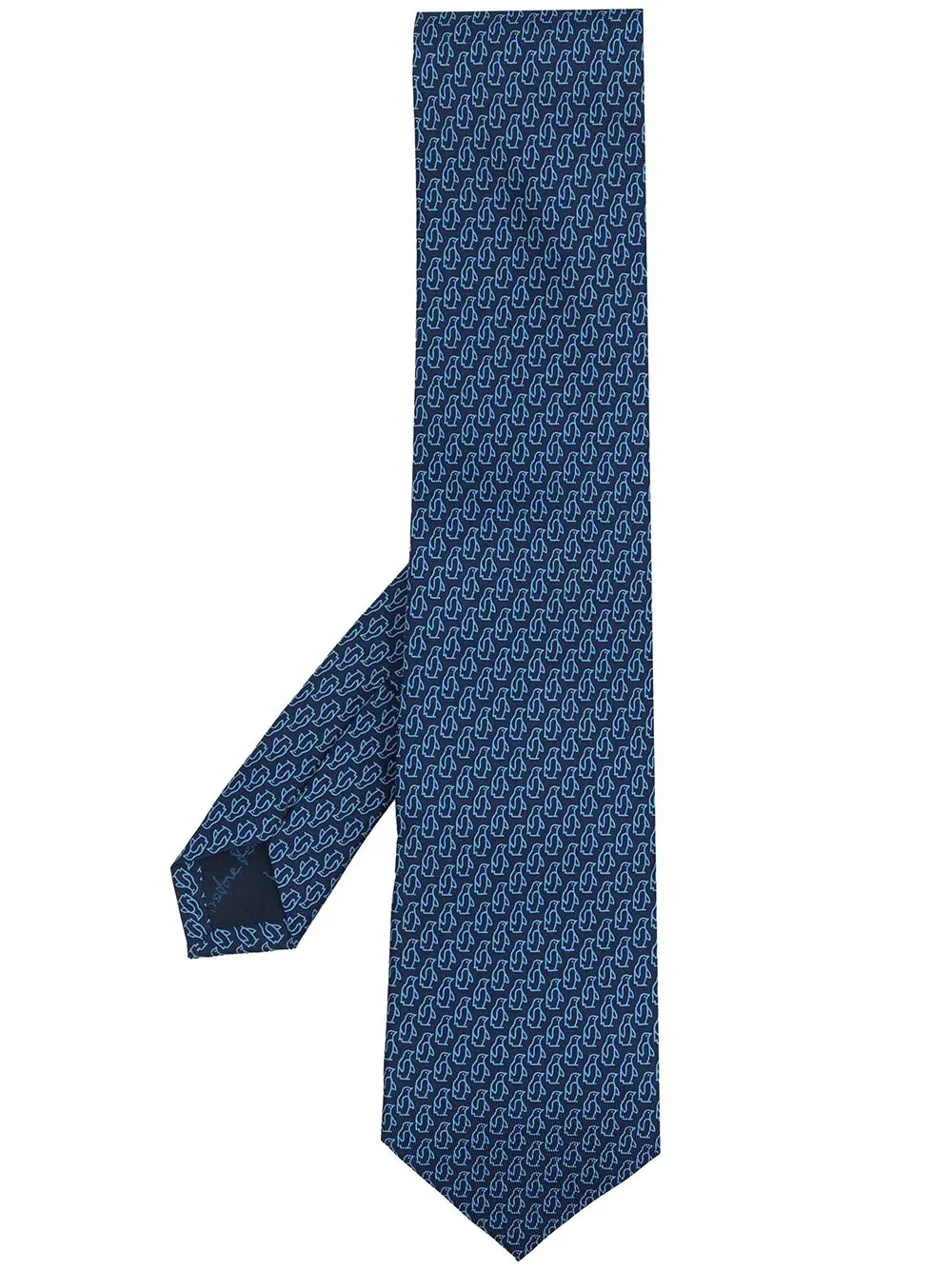 printed silk tie - 1