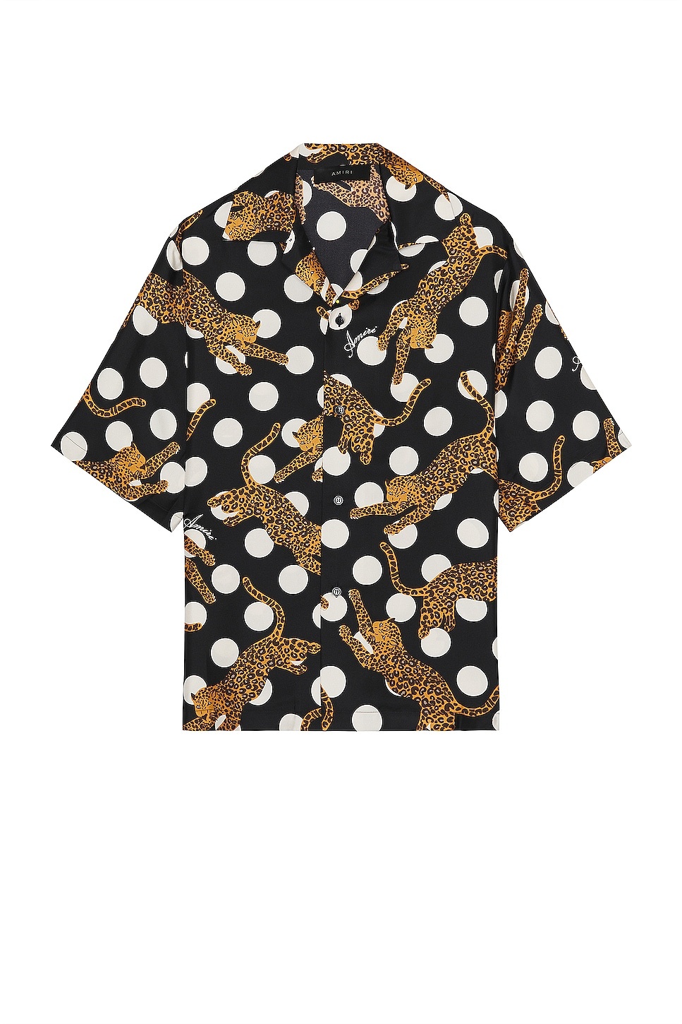 Leopard Polka Dots Bowling Shirt - 1