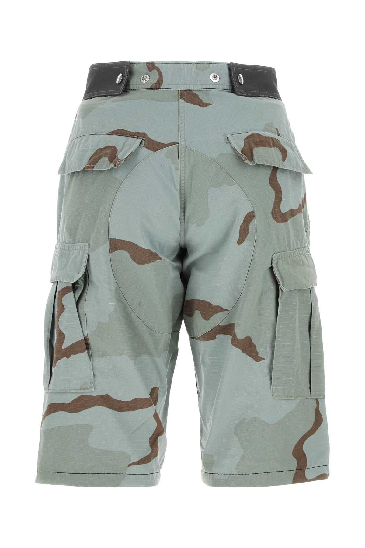 Oamc Men Printed Nylon Blend Bermuda Shorts - 2