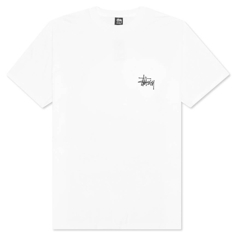 STUSSY BASIC STUSSY TEE - WHITE - 1