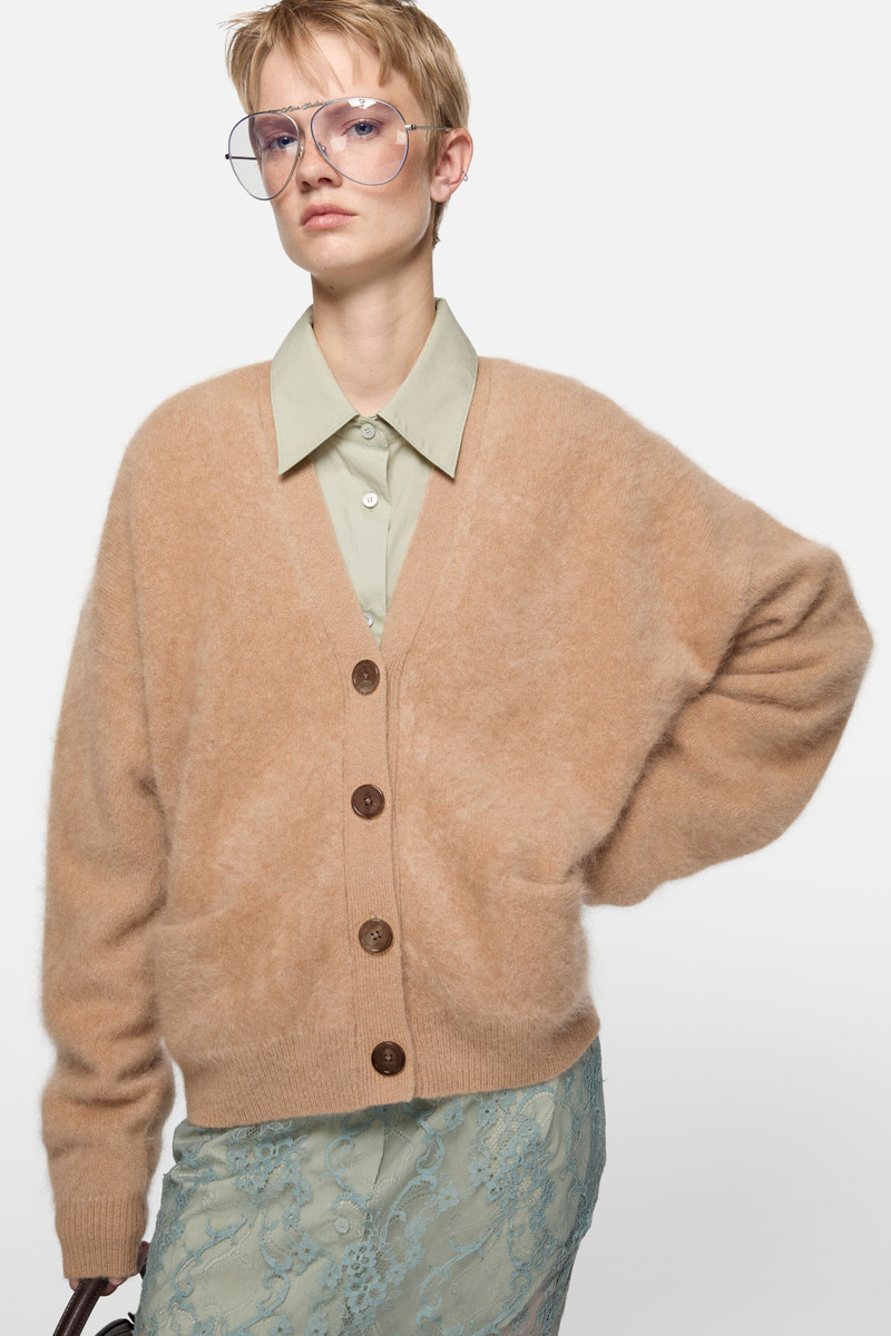 Cashmere cardigan - Light brown 3