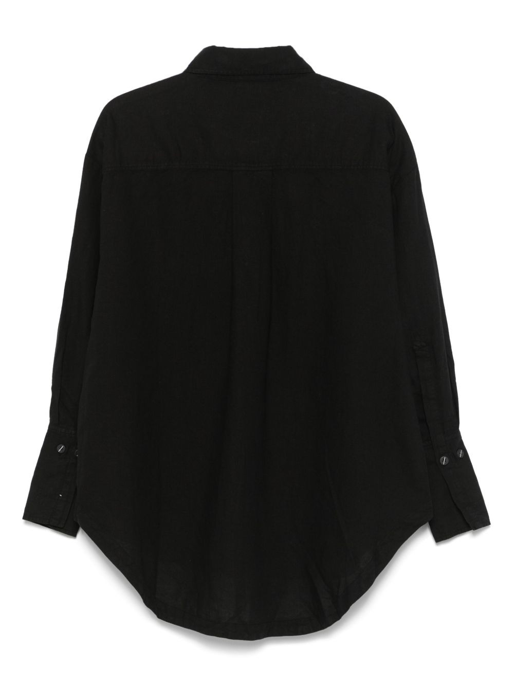 raw edge asymmetric shirt - 2