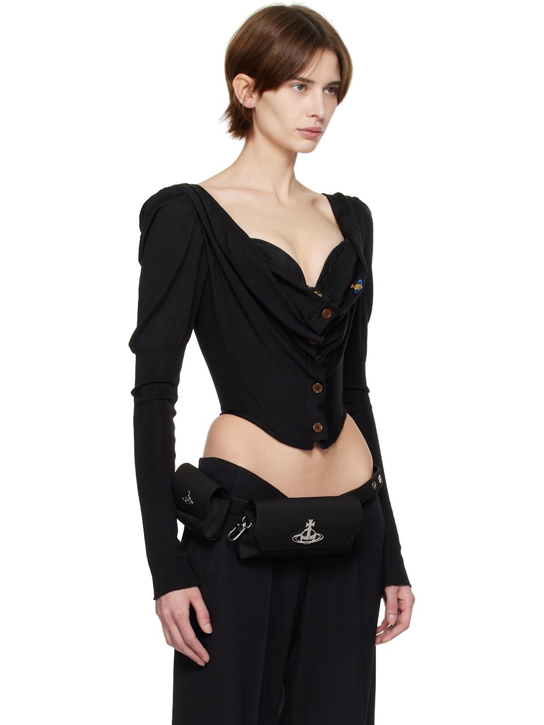Black Bea Corset Cardi Blouse - 2