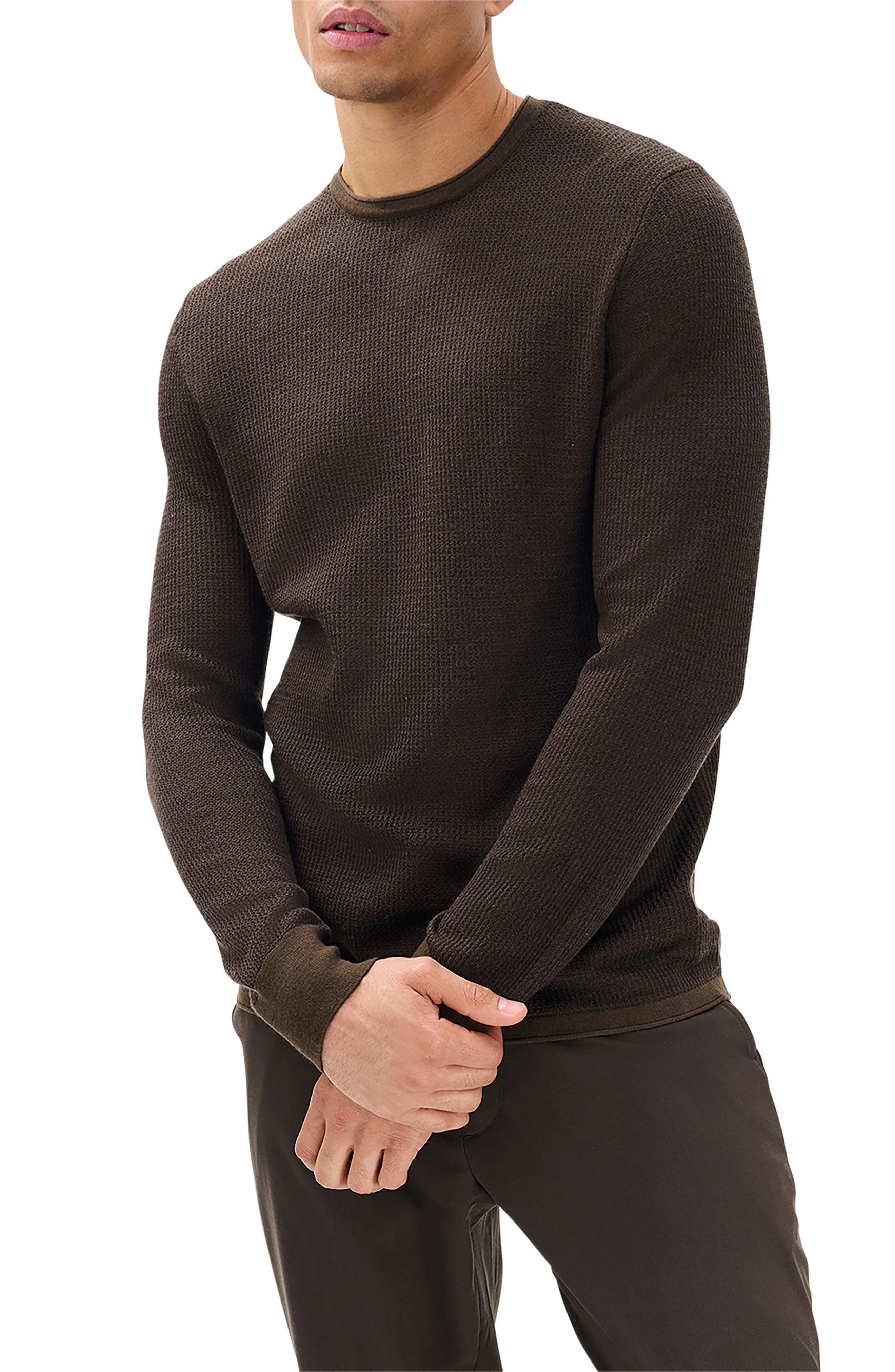rag & bone Gregory Cashmere Crewneck Sweater in Stonewall at Nordstrom - 1