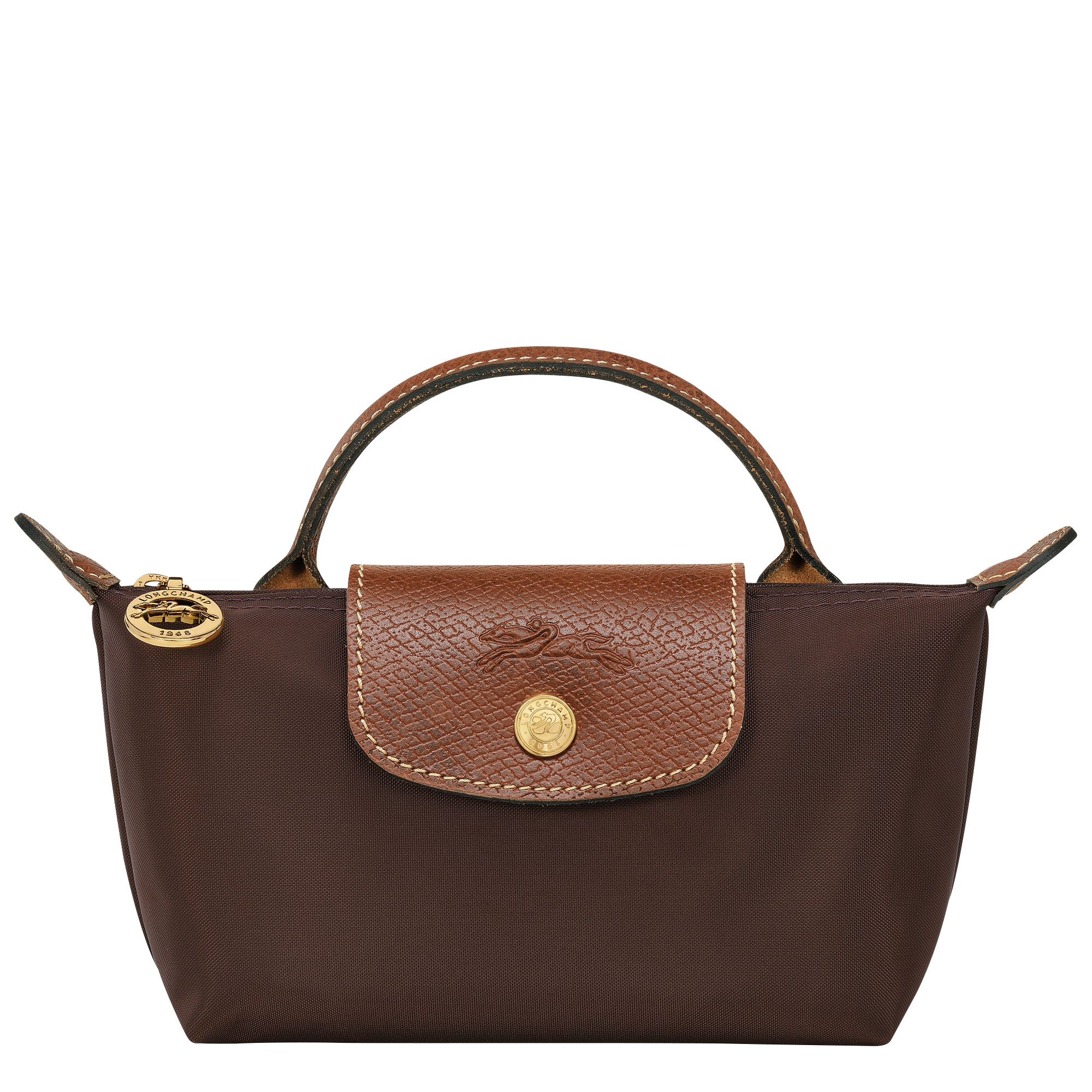 Le Pliage Original Pouch with handle Ebony - Recycled canvas - 1