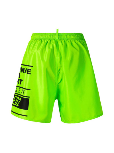 DSQUARED2 logo print drawstring shorts outlook