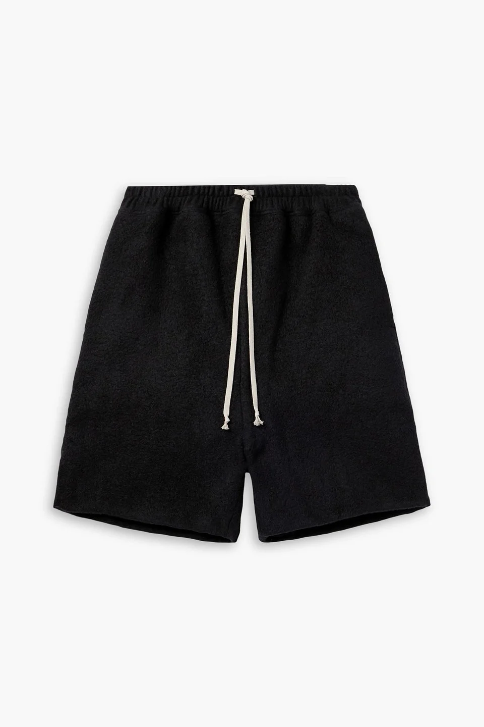 Straight-leg cashmere-fleece drawstring shorts - 1