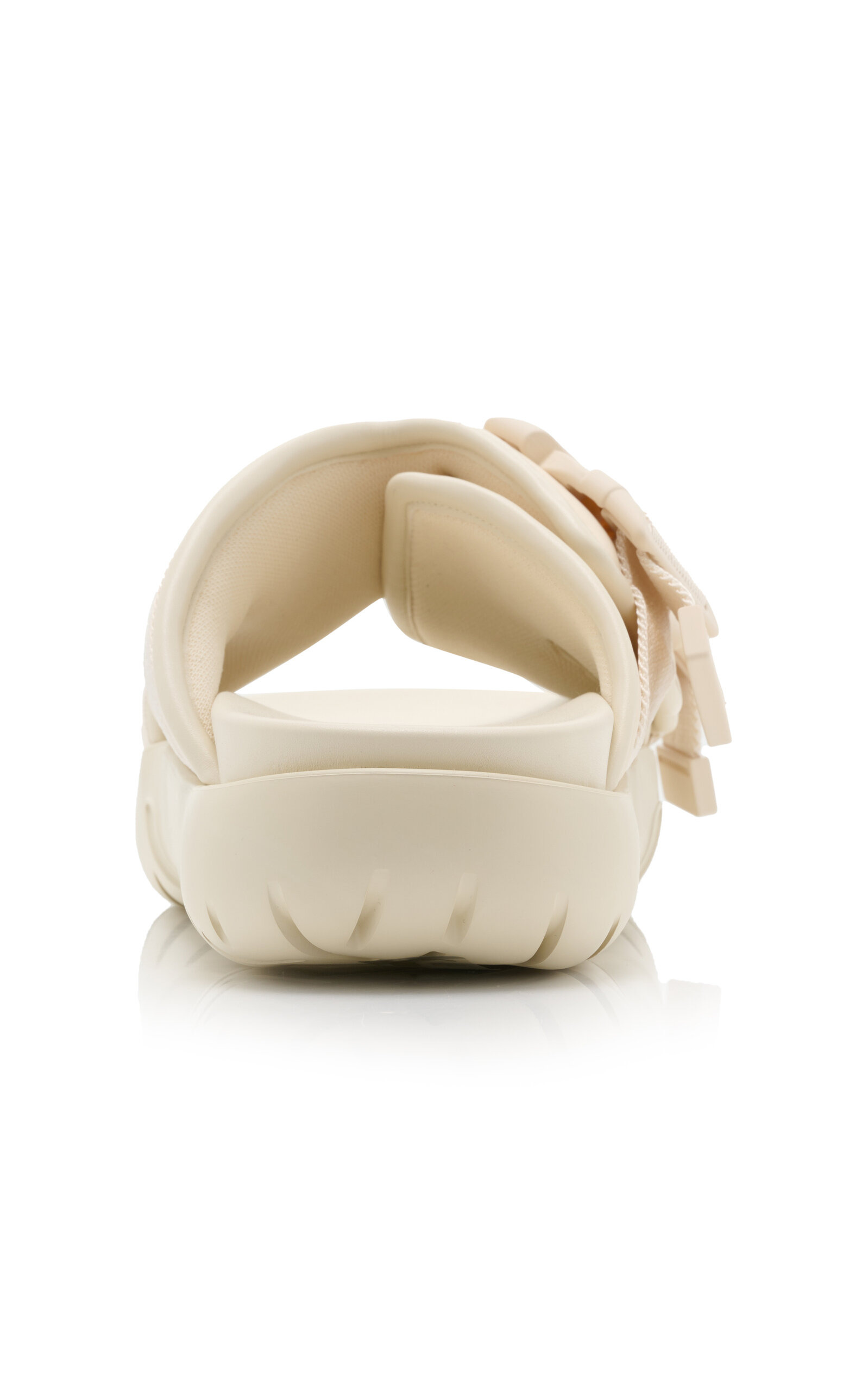 Buckled Nylon Slide Sandals neutral - 4