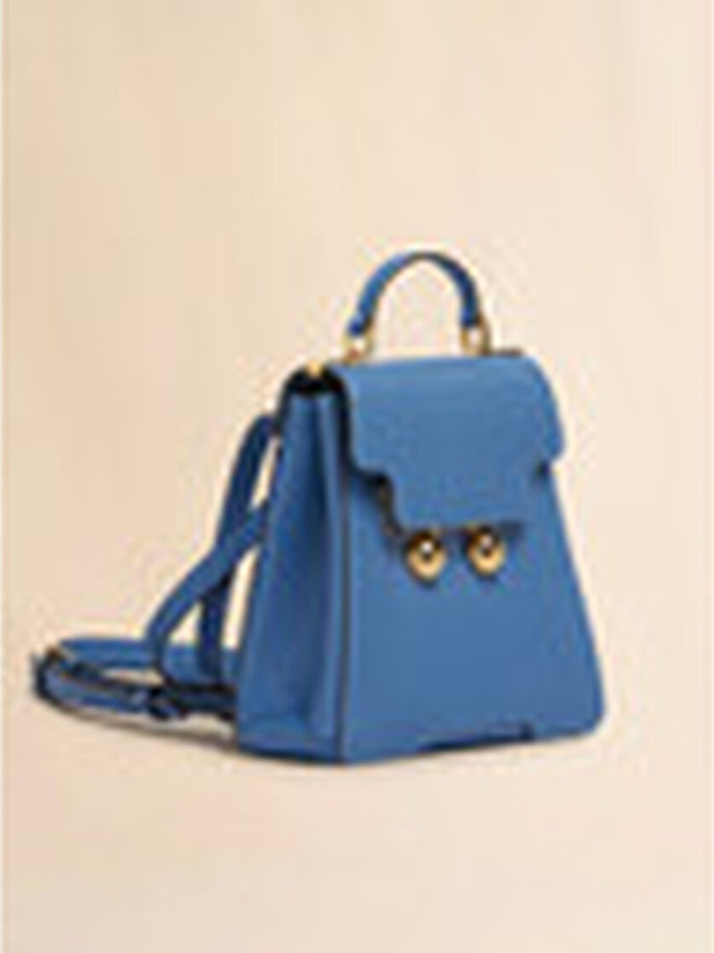 BLUE LEATHER TRUNKAROO BACKPACK 5
