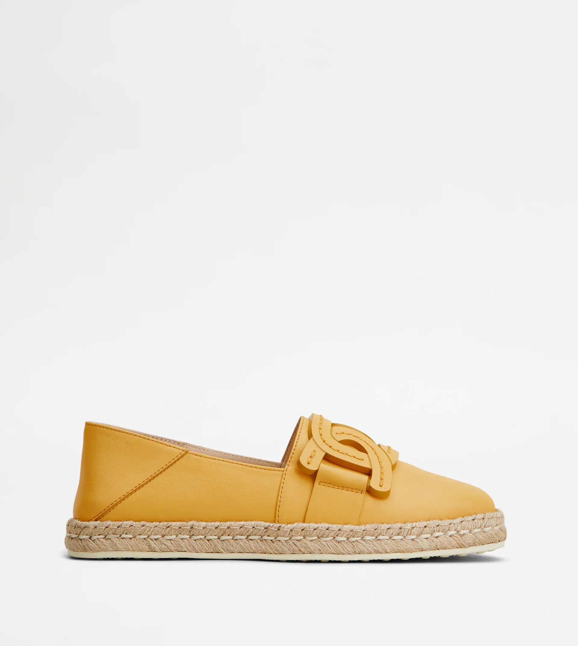 SLIP-ONS IN LEATHER - YELLOW - 1