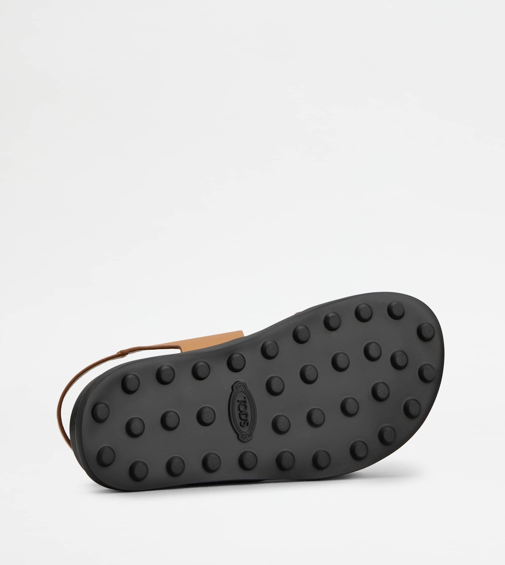 SANDALS IN LEATHER - BROWN - 4