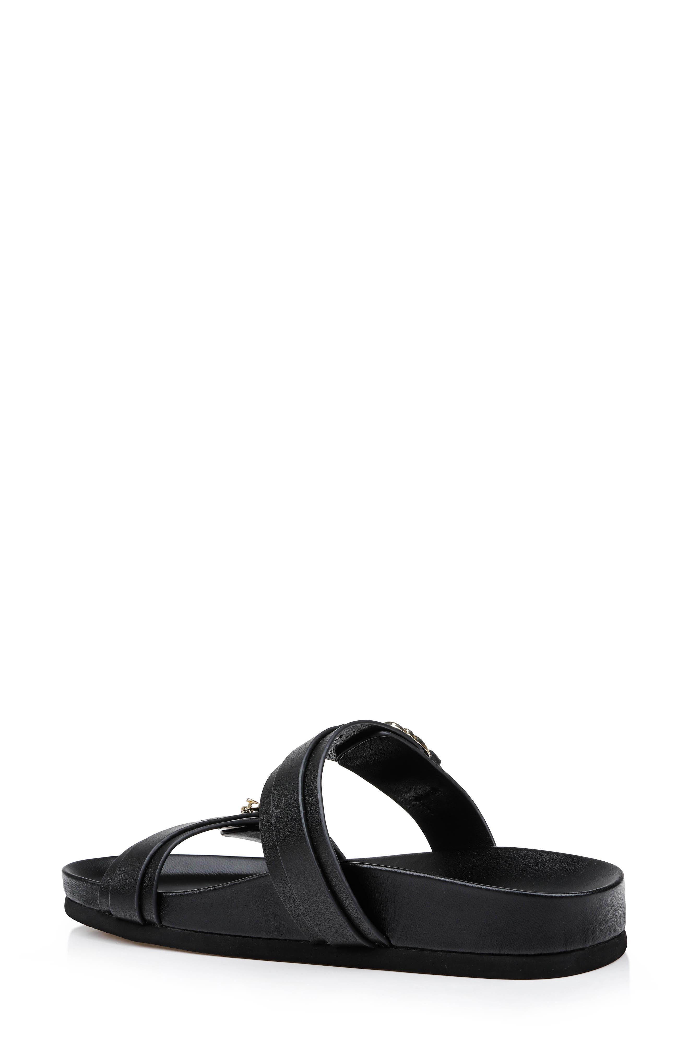 L'AGENCE Gaelle Slide Sandal in Black Leather at Nordstrom - 2