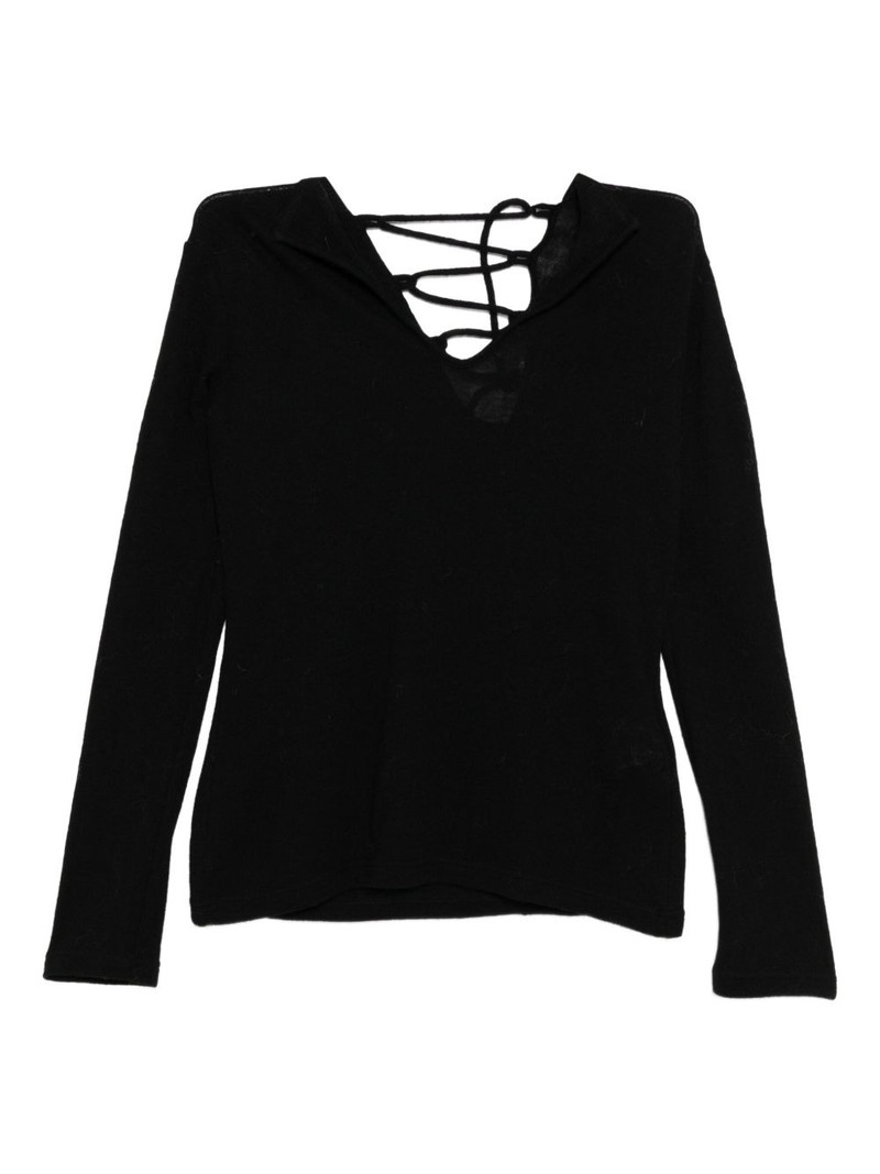 lace-up back knitwear 1