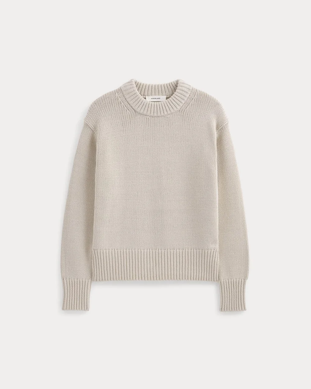 OVERSIZED COCOON CREW IN ELEVATED COTTON - 1