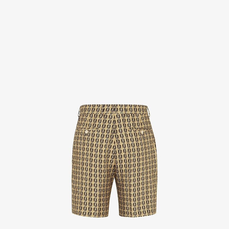 FENDI Beige gabardine pants outlook