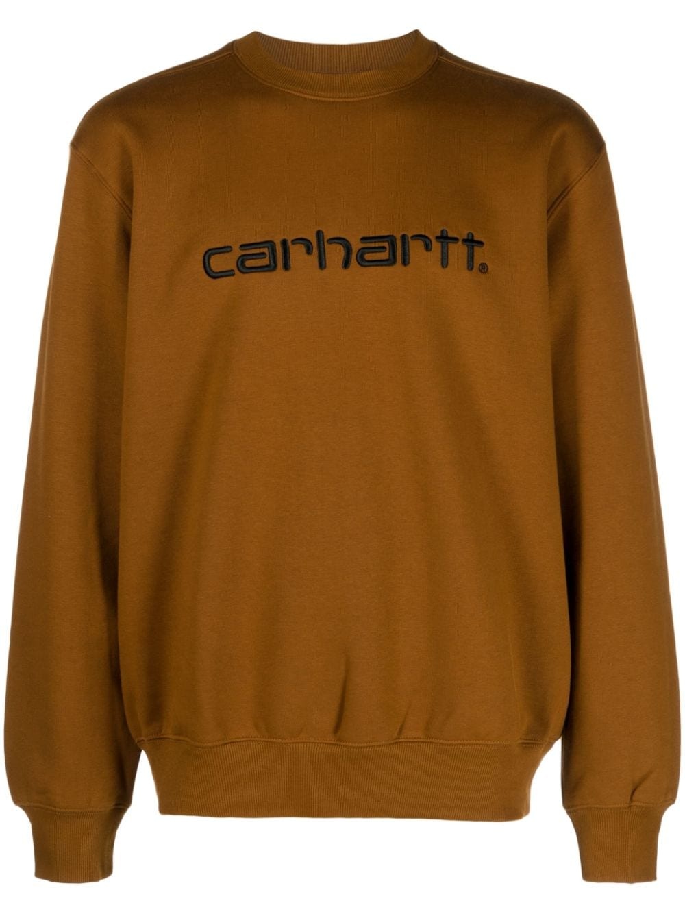 logo-embroidered jersey sweatshirt - 1