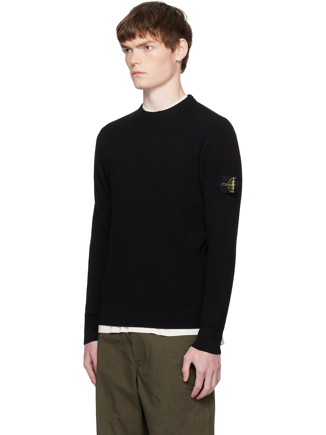 Black 5100053 Full Rib RWS Wool Sweater - 4
