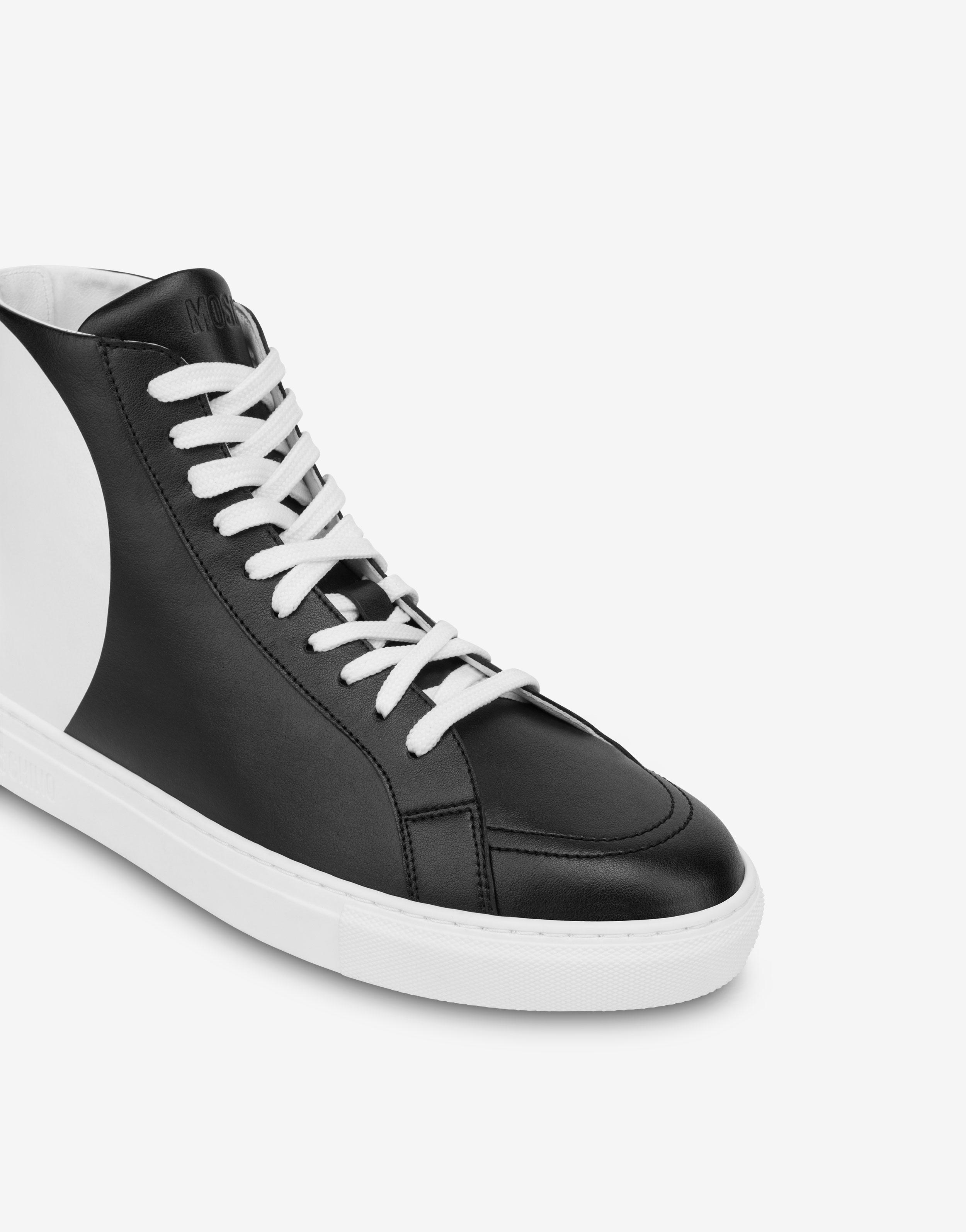 MOSCHINO GRAPHIC HIGH-TOP SNEAKERS - 4