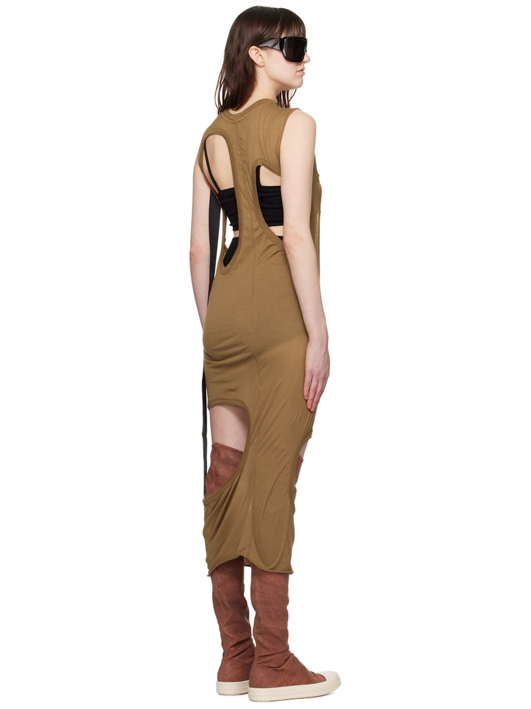 Brown Membrane II Midi Dress - 3