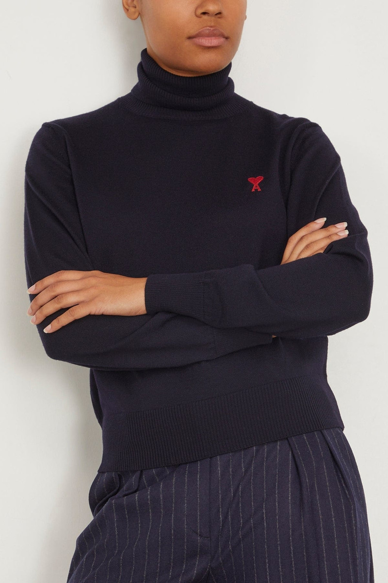 Red Ami De Coeur Sweater in Night Blue 3