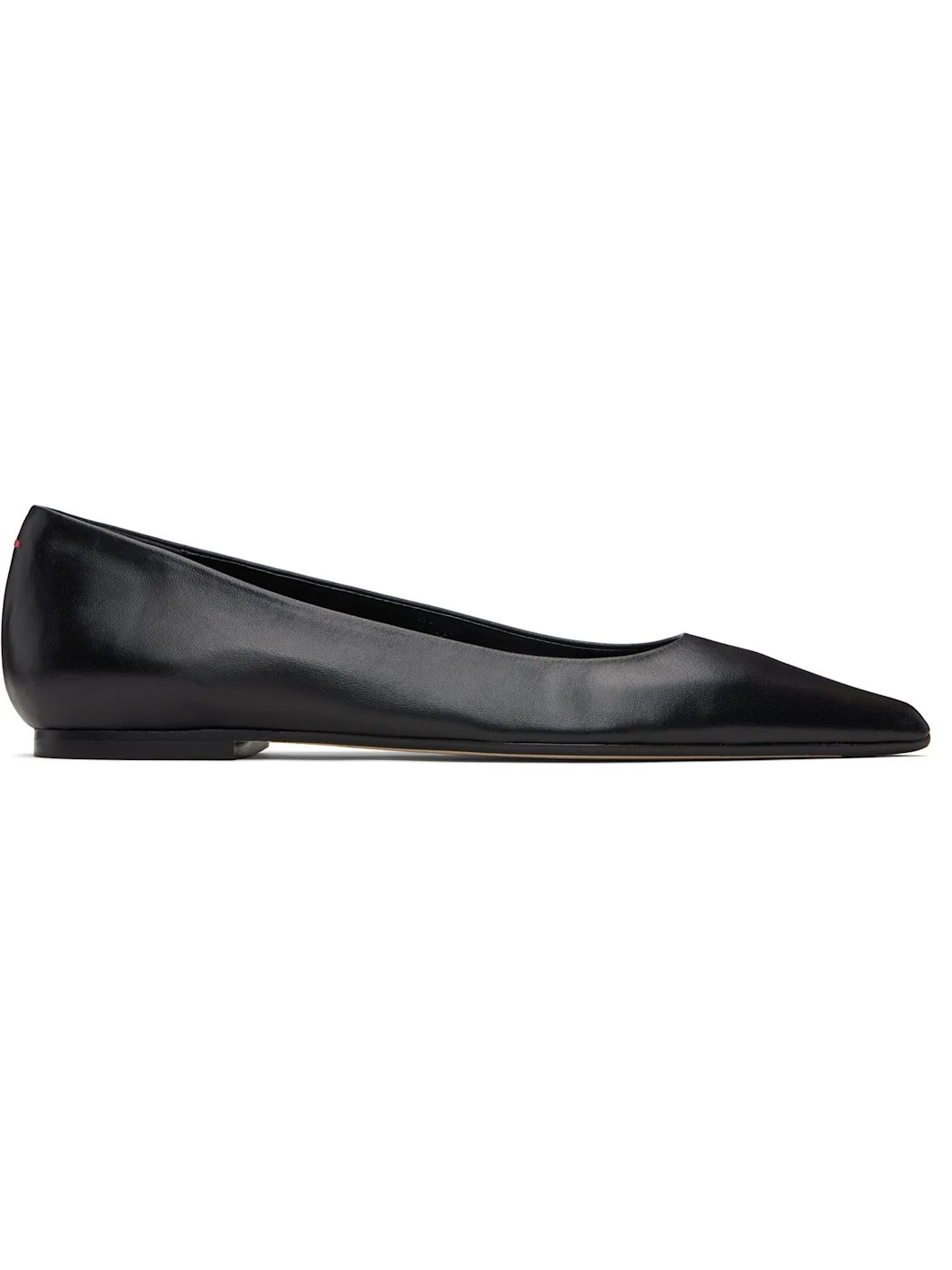 Black Cassy Pointed-Toe Ballerina Flats - 1