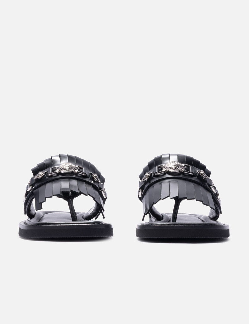 TOGA PULLA STUDDED BLACK LEATHER SLIPPERS outlook