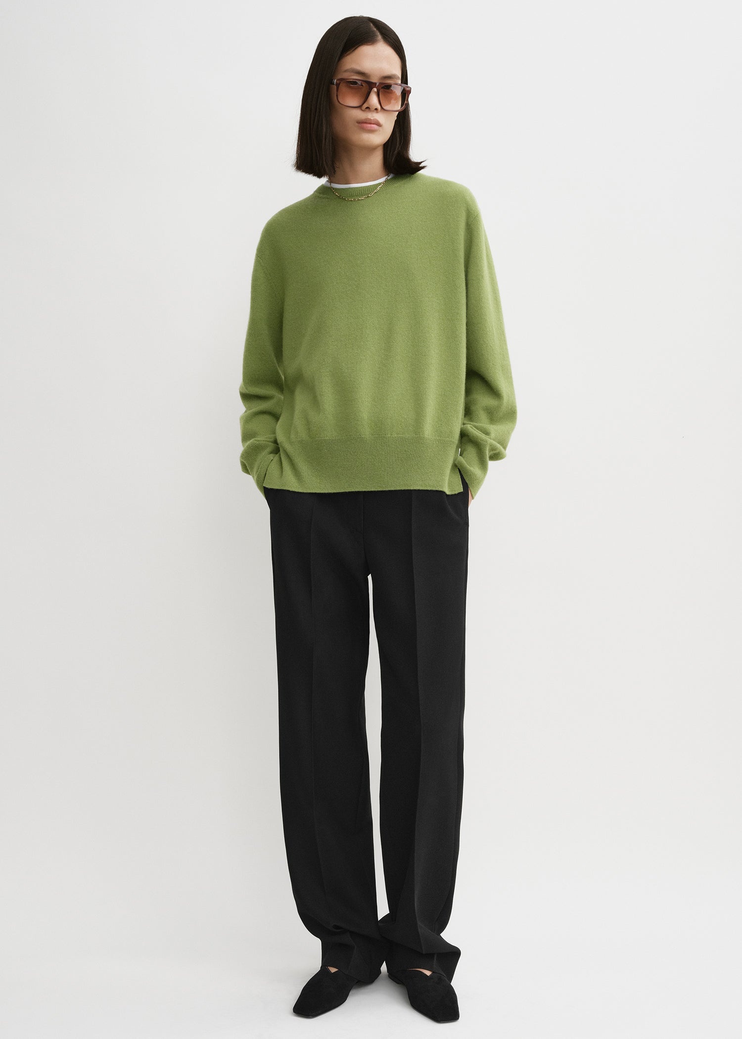 Crew-neck cashmere knit laurel - 2