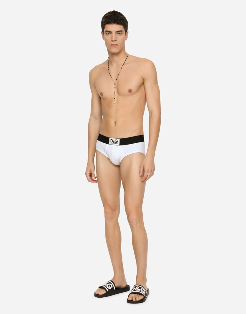 Dolce & Gabbana Two-way stretch cotton Brando briefs with D&G patch outlook