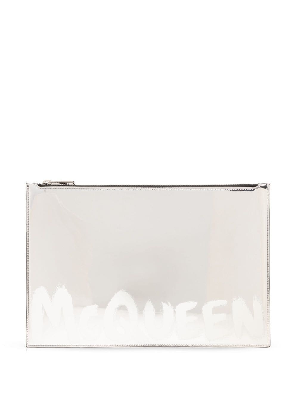 graffiti logo-print clutch - 1