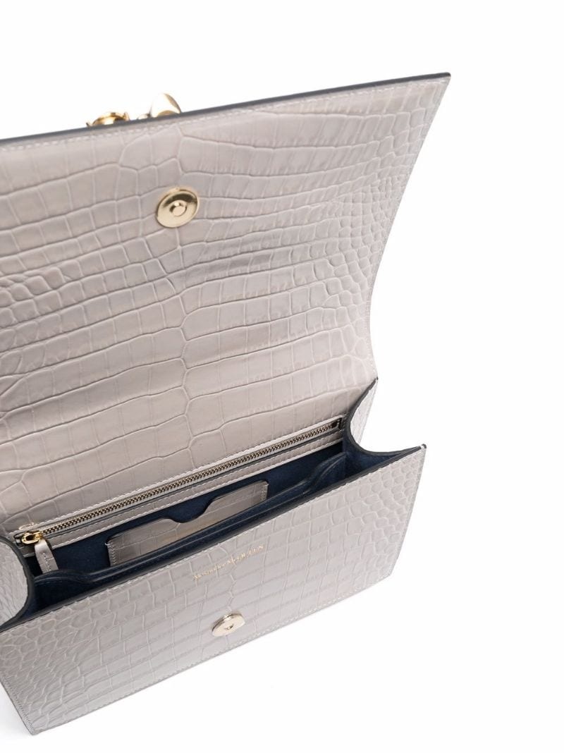 Jewelled crocodile-effect crossbody bag - 5