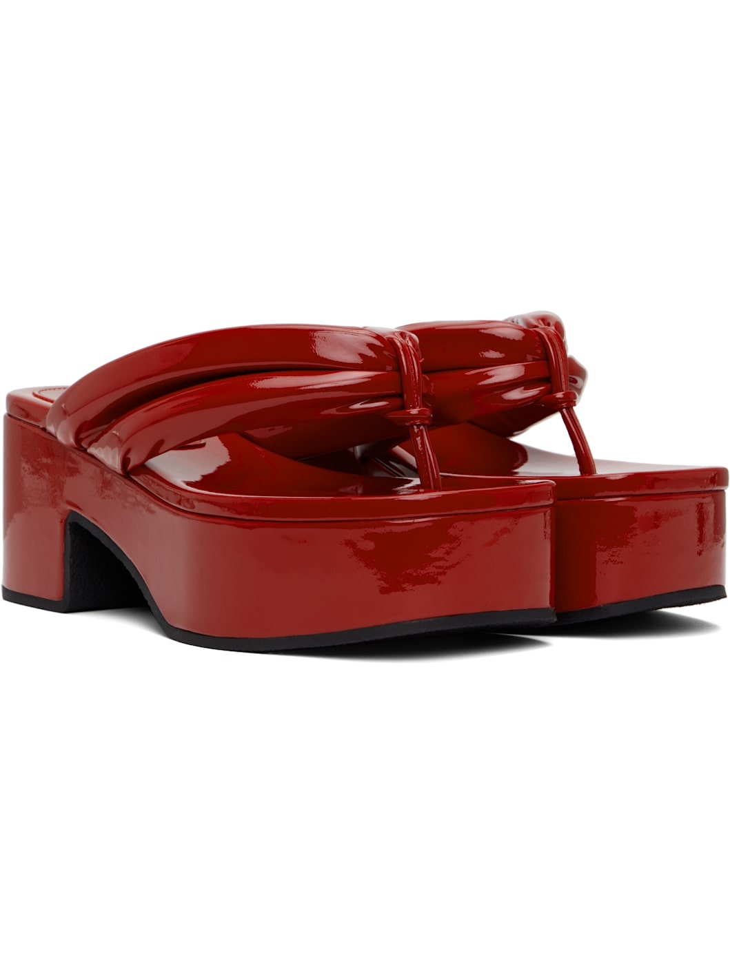 Red Platform Sandals - 4