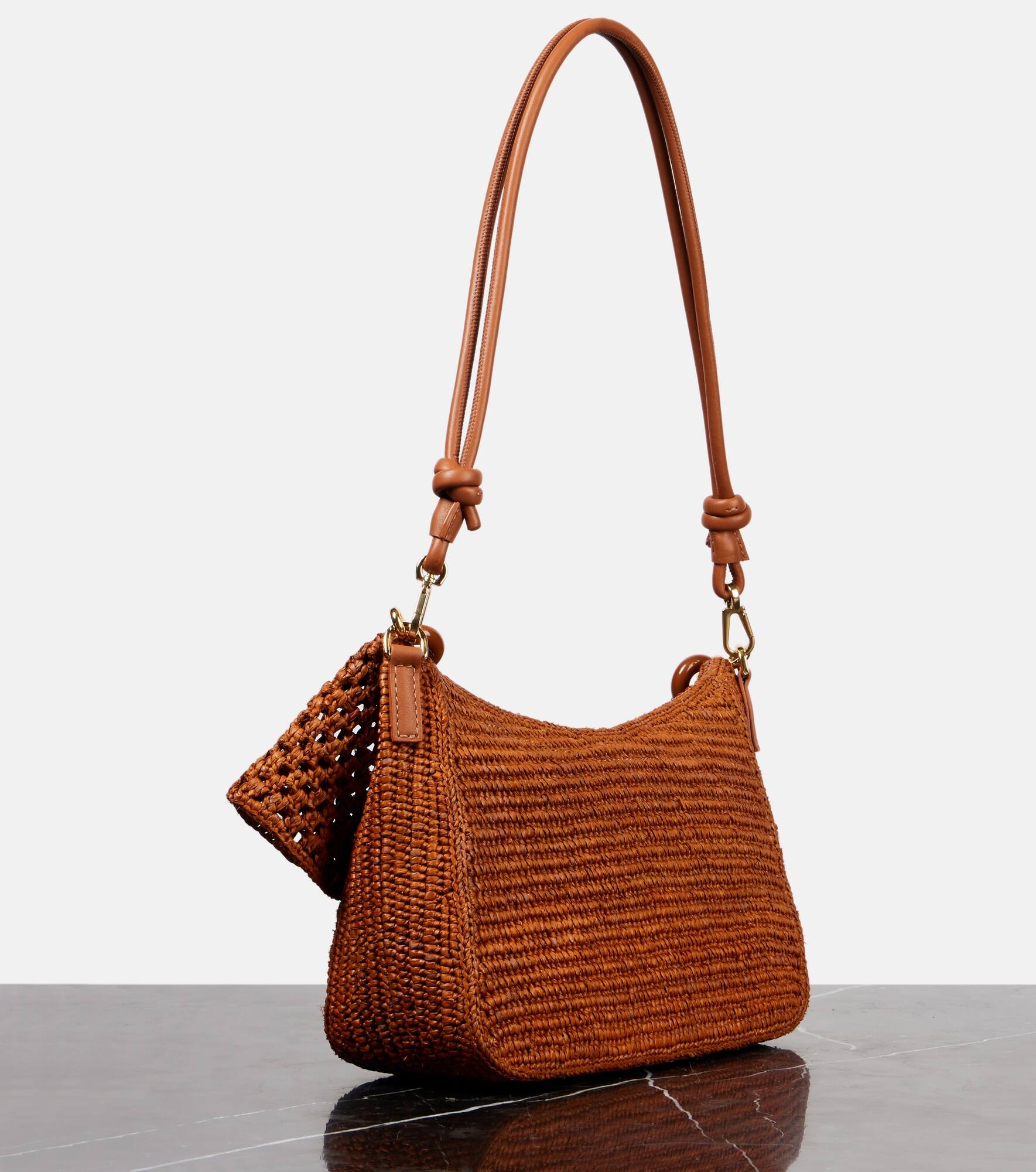Paula's Ibiza Ola Small raffia shoulder bag - 4