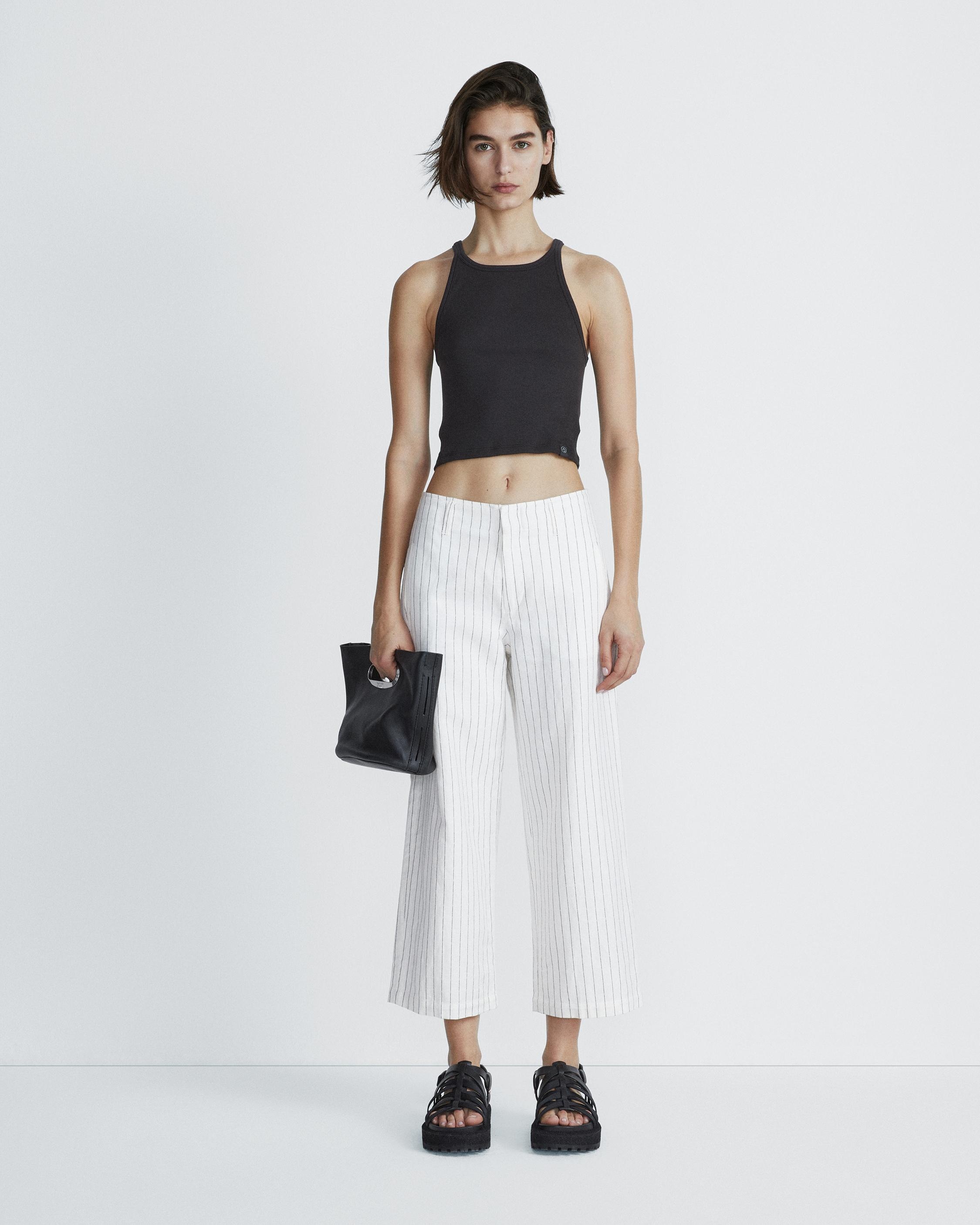 Dylan Cropped Linen Stripe Pant
Classic Fit Pant - 8