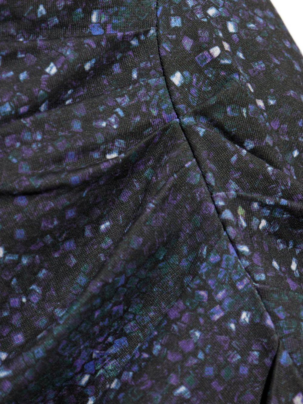 printed side-split dress - 4