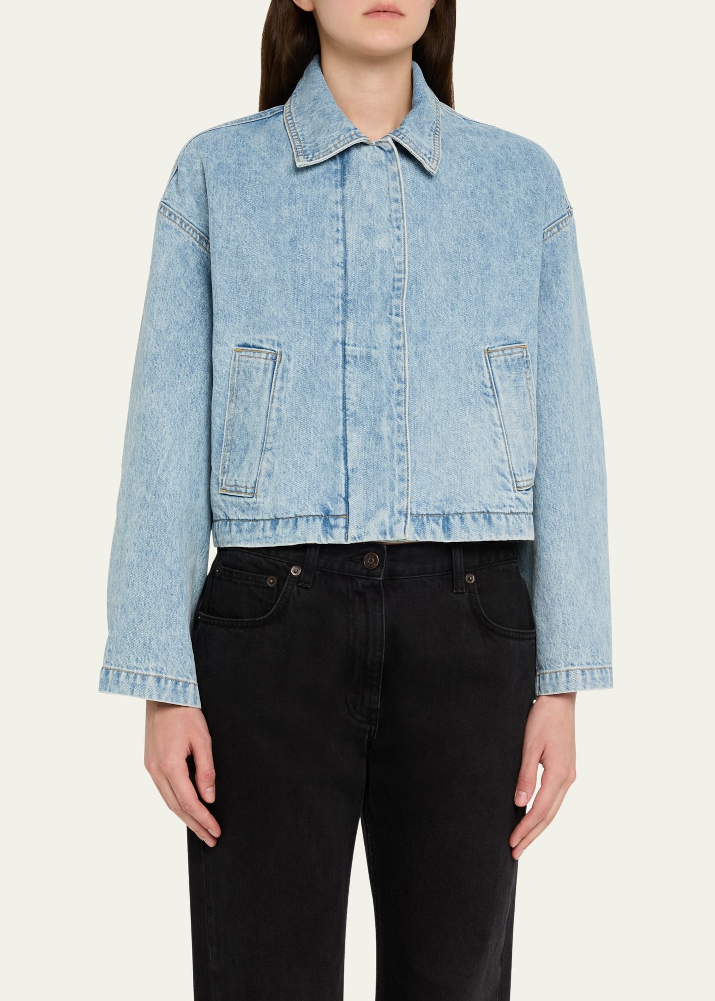 Everli Cropped Denim Jacket - 4