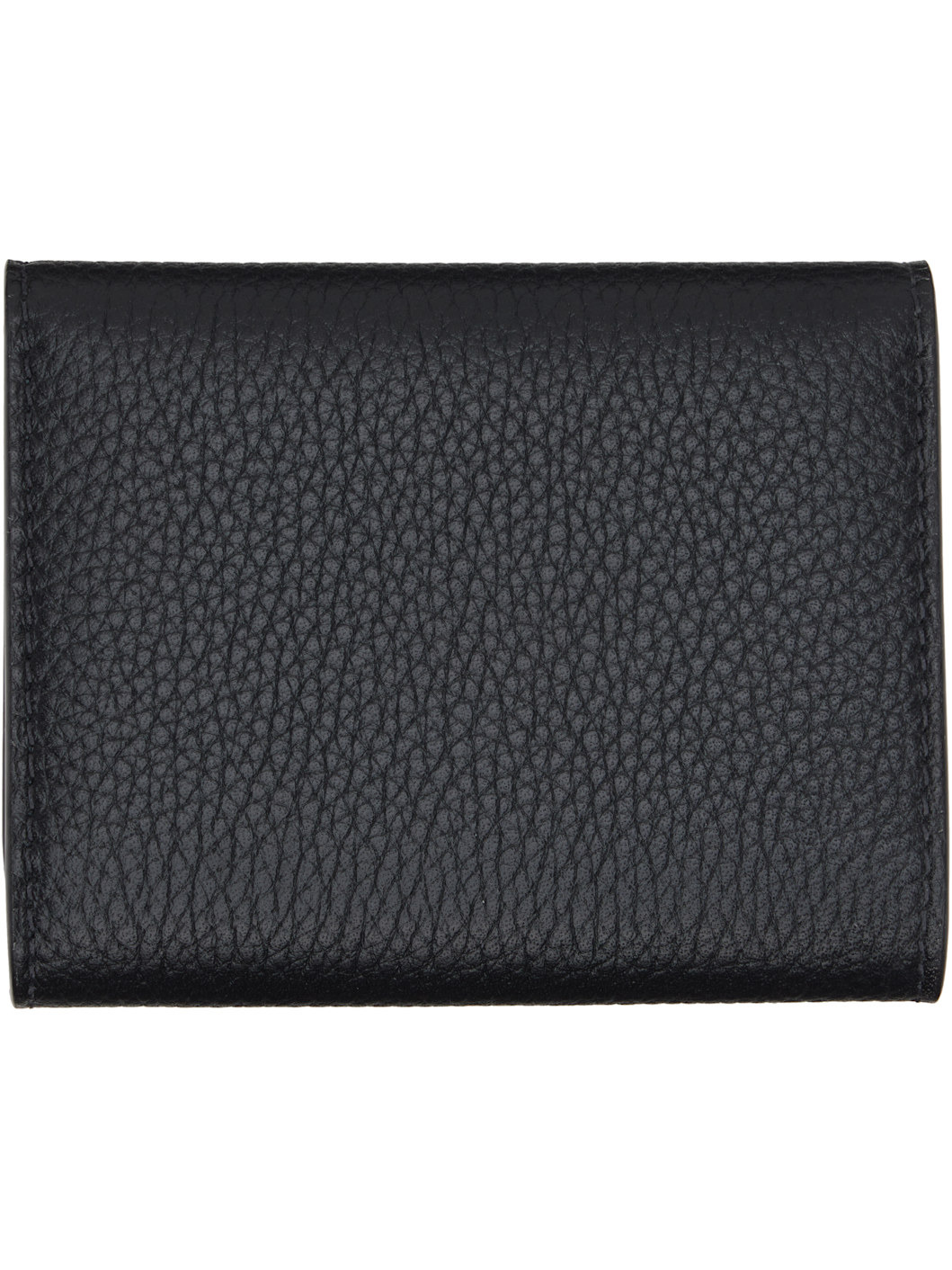 Black Soft Grain Leather Slim Card Holder - 2