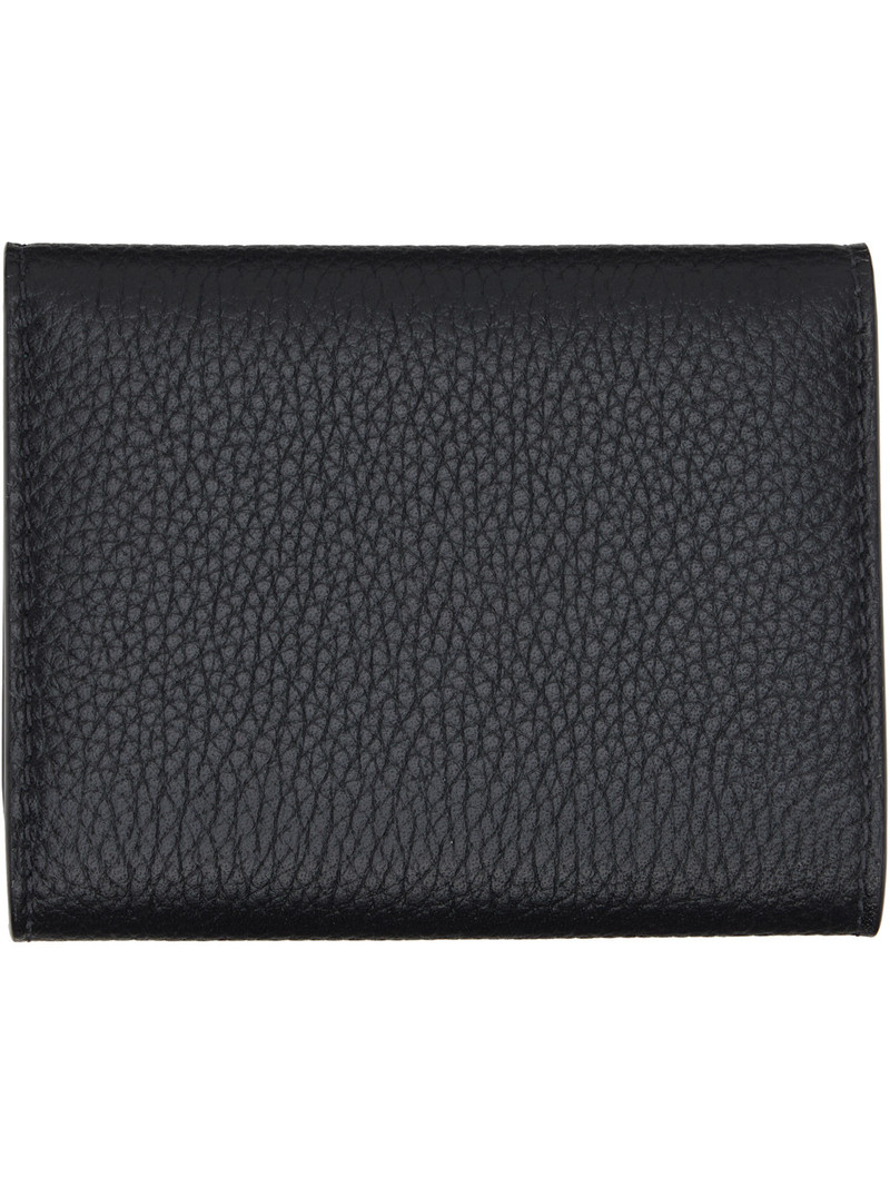 TOM FORD Black Soft Grain Leather Slim Card Holder outlook