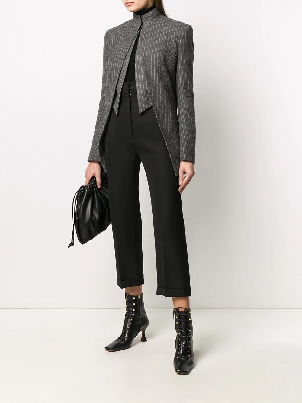 pinstriped darted jacket - 2