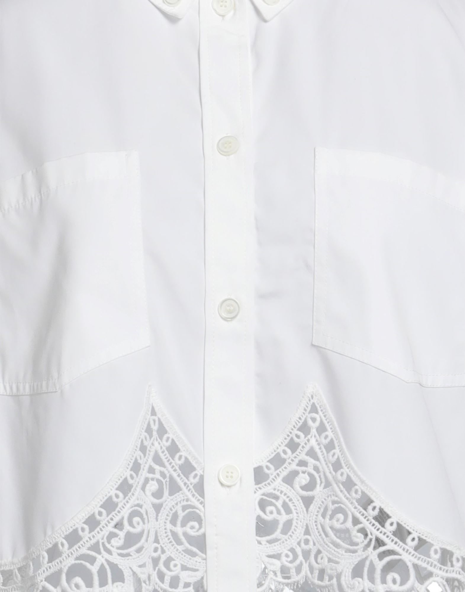 White Women's Lace Shirts & Blouses - 4