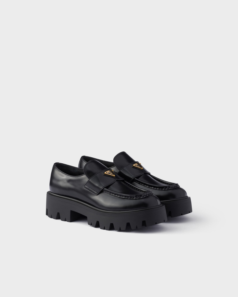 Brushed leather loafers 1