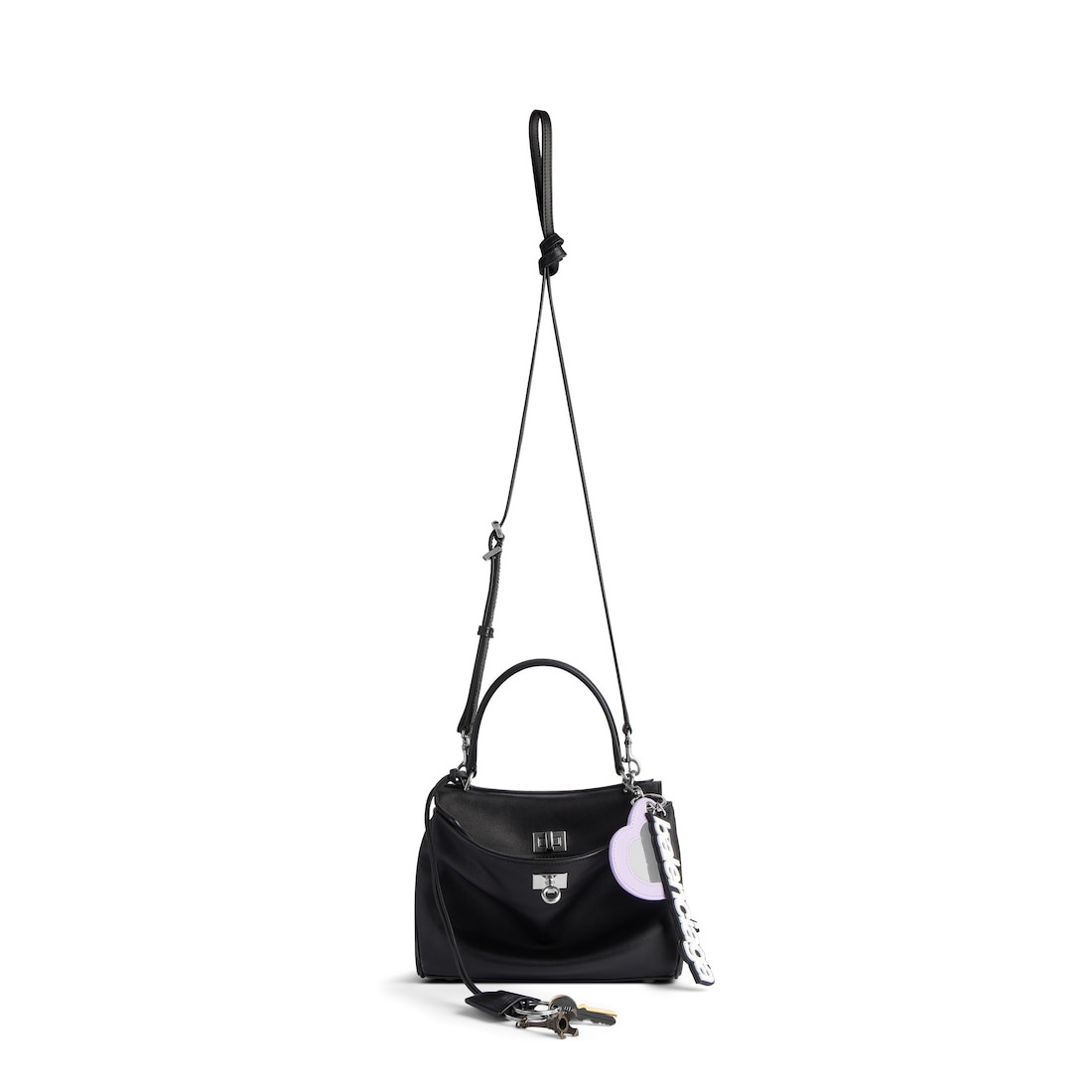 Women's Rodeo Mini Handbag Used Effect With Charms in Black - 4