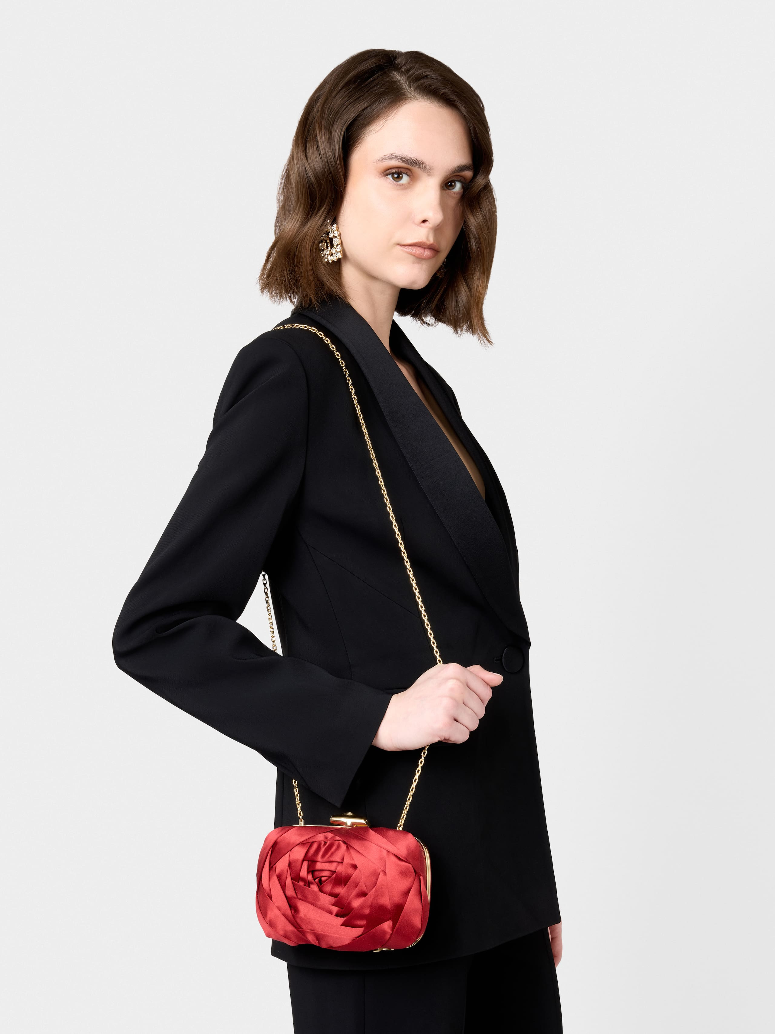 Rose Vivier Clutch in satin - 9
